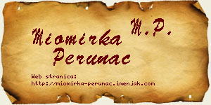 Miomirka Perunac vizit kartica
